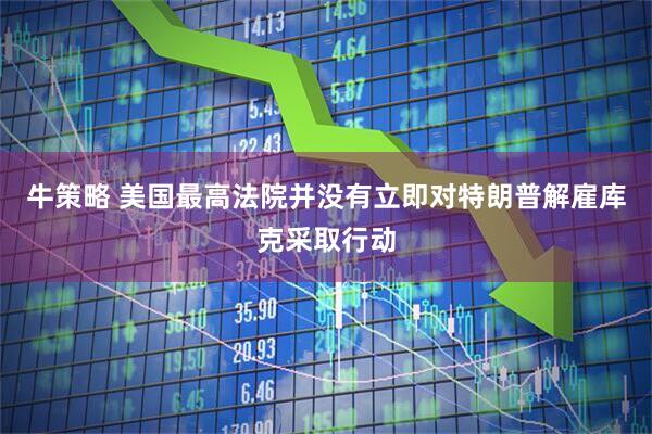 牛策略 美国最高法院并没有立即对特朗普解雇库克采取行动