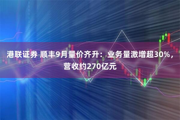港联证券 顺丰9月量价齐升:业务量激增超30%,营收约270亿元