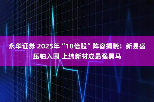 永华证券 2025年“10倍股”阵容揭晓!新易盛压轴入围 上纬新材成最强黑马